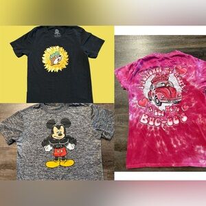 Bucee Bundle set of 3 : 2 buc-ee tshirt and Muscle mickey mouse Size S